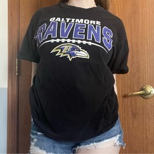 Black NFL Ravens Football Tshirt
